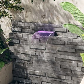 vidaXL Cascata com luzes LED RGB 30 cm acrílico