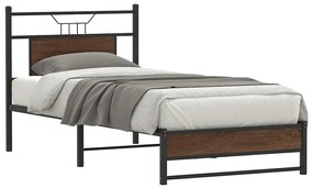 Estrutura cama s/ colchão derivados madeira carvalho castanho