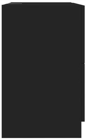 Armário de lavatório 59x37x59 cm derivados de madeira preto