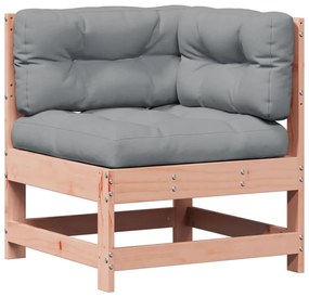 7 pcs conj. lounge jardim com almofadões madeira douglas maciça