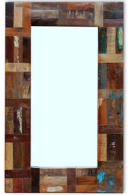 243329 vidaXL Espelho 80x50 cm madeira reciclada maciça