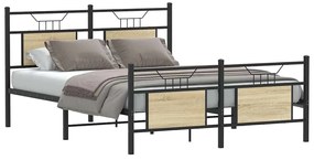Estrutura cama s/ colchão derivados de madeira carvalho sonoma
