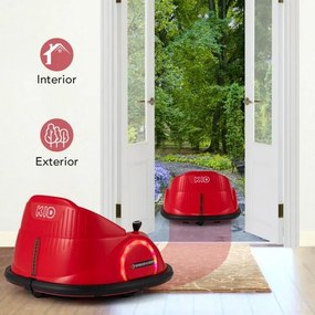 Carrinho de choques para crianças a bateria 6V  com luzes LED Ligação sem fios Música e som  360° Vermelho
