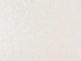 Colcha com relevo e duas almofadas creme 200 x 220 cm RUDKHAN Beliani