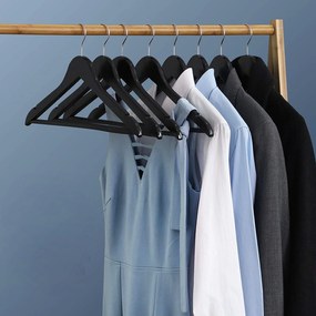 Cabides de madeira, conjunto de 50 preto