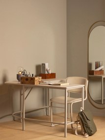 Secretária de canto em madeira e metal Mike