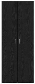 Aparador Preto em Carvalho - 60 x 32 x 153 cm - Madeira engenheirada