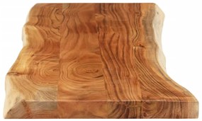 Tampo de mesa retangular borda viva 120x40x3,8 cm acácia maciça