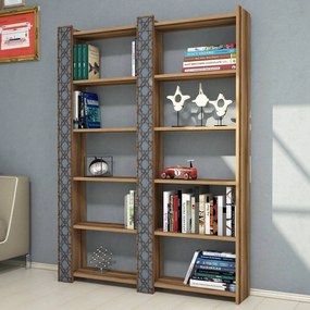 Estante City – Nogueira – 124,6 x 170 x 24,2 cm