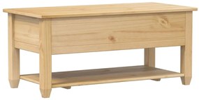 Mesa de centro com gavetas Corona 100x48x45 cm pinho maciço