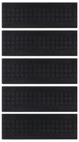 Tapetes para degraus de escada 5 pcs 25x75 cm borracha