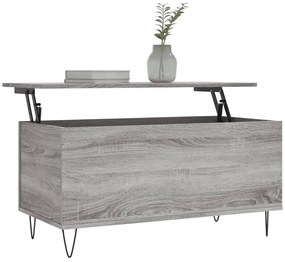 Mesa de centro 90x44,5x45 cm derivados de madeira cinza sonoma