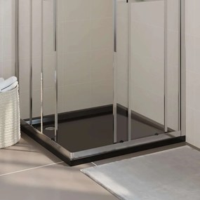 Base de chuveiro quadrada 90x90 cm ABS preto