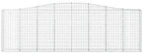 Cestos gabião arqueados 6pcs 400x30x120/140cm ferro galvanizado
