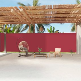 Toldo lateral retrátil 220x1200 cm vermelho