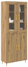 Highboard Artesanal de Carvalho 69.5x34x180 cm Madeira engenheirada