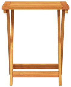 3 pcs conjunto jantar dobrável p/ jardim madeira acácia maciça
