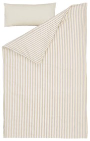 Kave Home - Set Ghia de lençol,capa edredão,capa almofada 100% algodão orgânico (GOTS) riscas 70x140cm