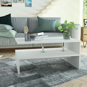 Mesa de centro derivados de madeira 90x59x42 cm branco