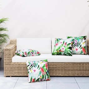 vidaXL Almofadas decorativas 4 pcs 50x50 cm tecido multicor