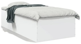 Estrutura de cama 90x190 cm derivados de madeira branco