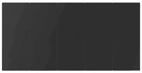 Conjunto de sala de jantar 7 pcs Cinza claro e preto