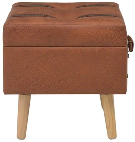 Banco de arrumação 40 cm couro artificial bronze