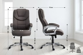 Cadeira de escritório Texas Tecido Cinza Escuro