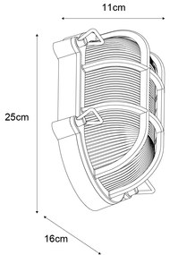 Candeeiro de Parede Exterior Verde Oval IP44 - Noutica Industrial