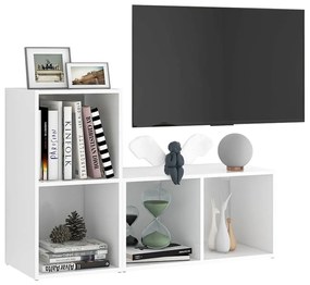 Móveis de TV 2 pcs 72x35x36,5 cm derivados de madeira branco