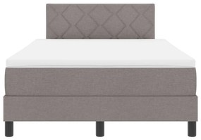 Cama Box com Colchão &amp; LED Taupe 120x190 cm Tecido
