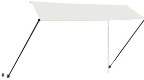 Toldo retrátil com LED 350x150 cm creme
