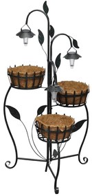 40543 vidaXL Cesta de planta com LED solar
