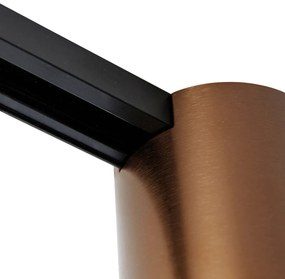 Foco de calha moderno monofásico bronze escuro - Iconic Rondoo Up Moderno