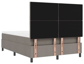 Cama Box com Colchão e Luz LED em Taupe, 140x200 cm