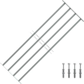 vidaXL Grelha segurança ajustável p/ janelas com 4 traves 1000-1500 mm