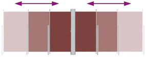Toldo lateral retrátil 220x600 cm castanho