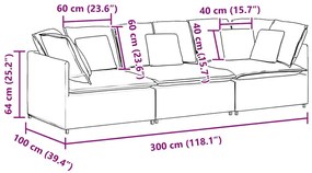 Sofá modular com almofadas veludo verde-escuro