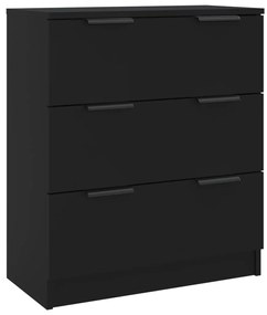 3 pcs aparadores derivados de madeira preto
