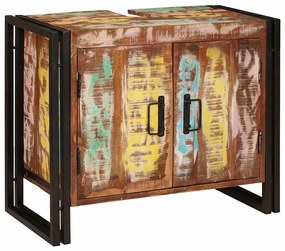 vidaXL Armário para lavatório de casa de banho com porta