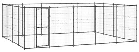 vidaXL Canil de exterior 24,2 m² aço