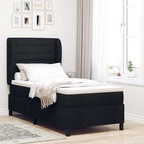 Cama Box com Colchão vidaXL Preta 80x200 cm em Tecido