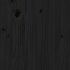Cama para cães 71x55x70 cm madeira de pinho preto