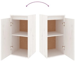 Móveis de TV 2 pcs madeira de pinho maciça branco