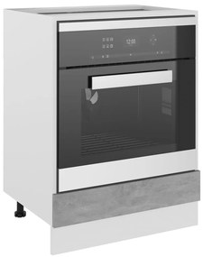 Armário para forno "Riga" derivados de madeira cinza cimento