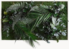Quadro de parede emoldurado artesanal com design de selva Tropic