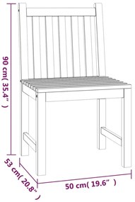 3 pcs conjunto de jantar para jardim madeira de teca maciça