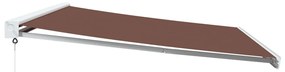 Toldo retrátil manual 500x300 cm castanho