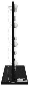 Espelho de Maquilhagem com Luzes LED Carvalho Preto 60x55x18 cm