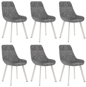 vidaXL Cadeiras de jantar 6 pcs couro artificial preto